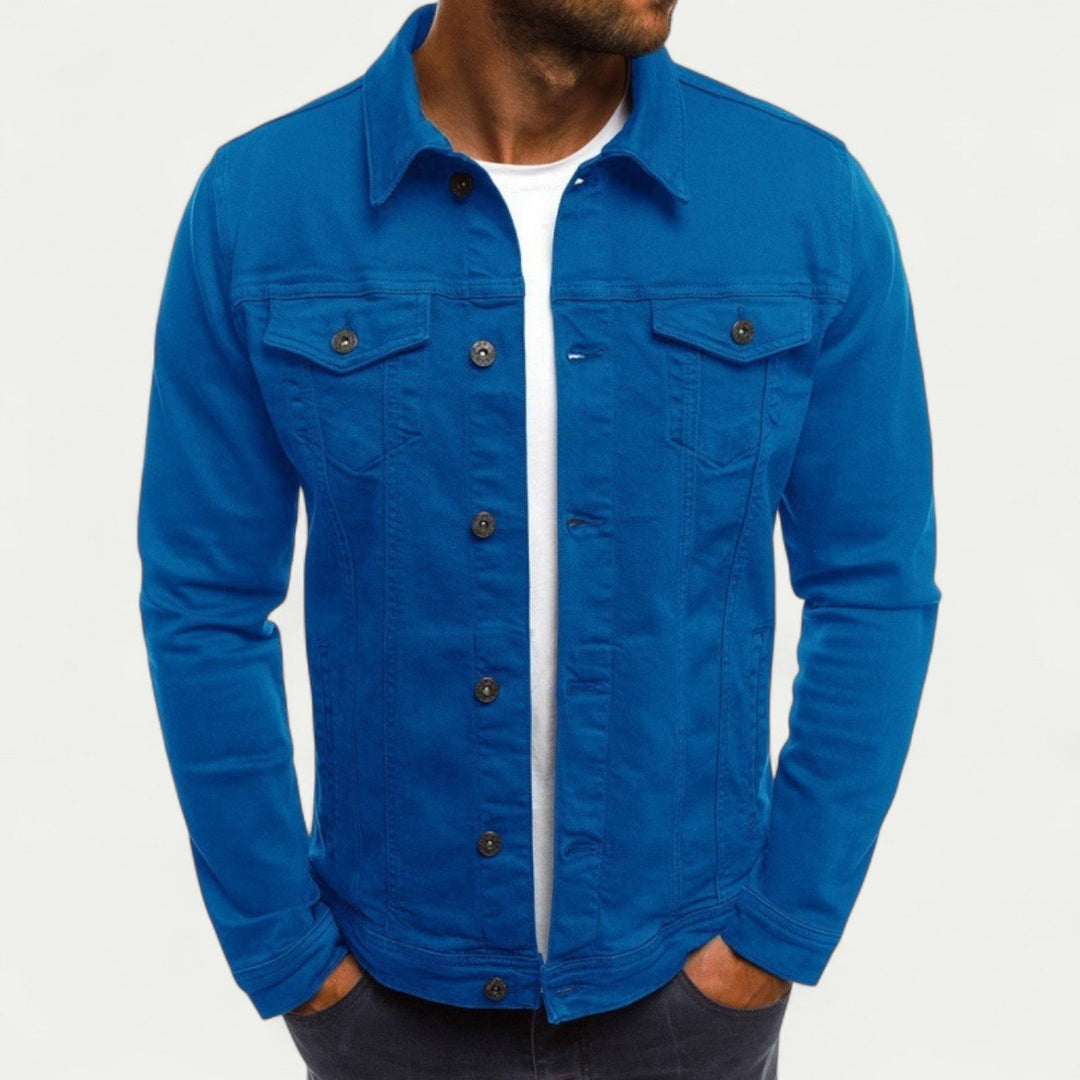 Mens Denim Jacket Lightweight Classic Fit