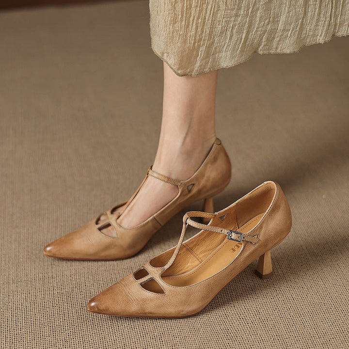 Womens Pumps Genuine Leather Classic Fit