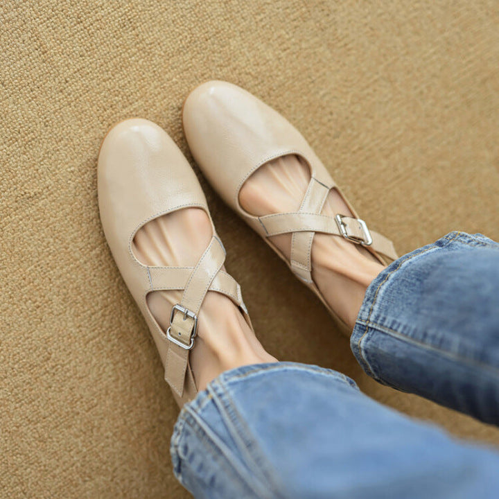 Womens Genuine Leather Shoes Classic Fit