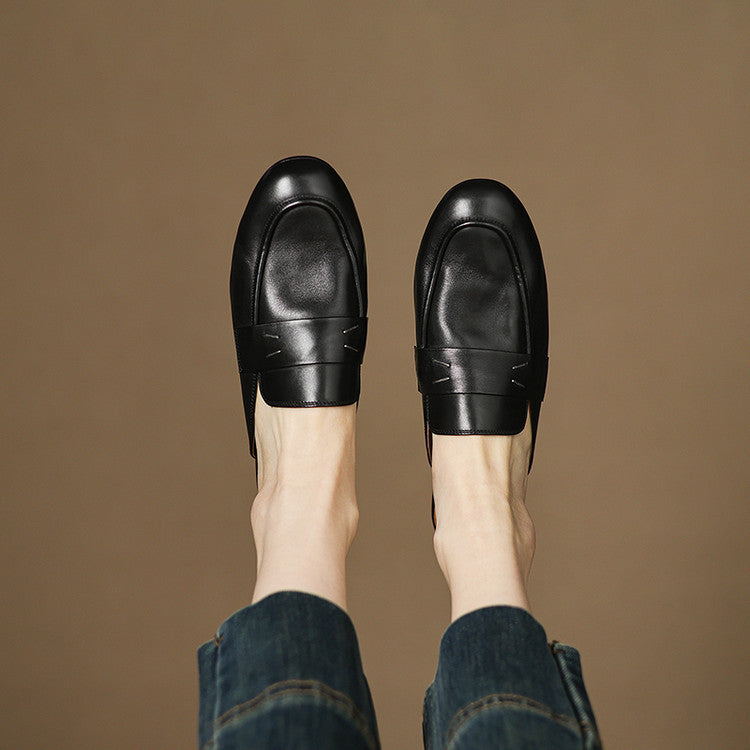 Womens Genuine Leather Mules Slip-On Comfortable