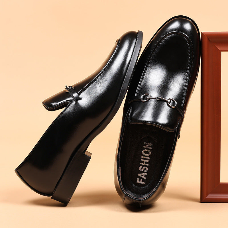 Mens Leather Loafers Slip-On Classic Fit