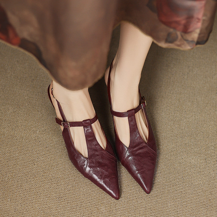 Womens Heels Genuine Leather Classic Fit