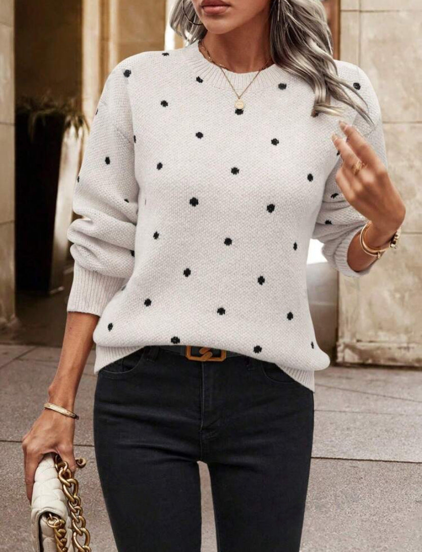 Womens Pullover Sweater Loose Fit Comfortable Knit