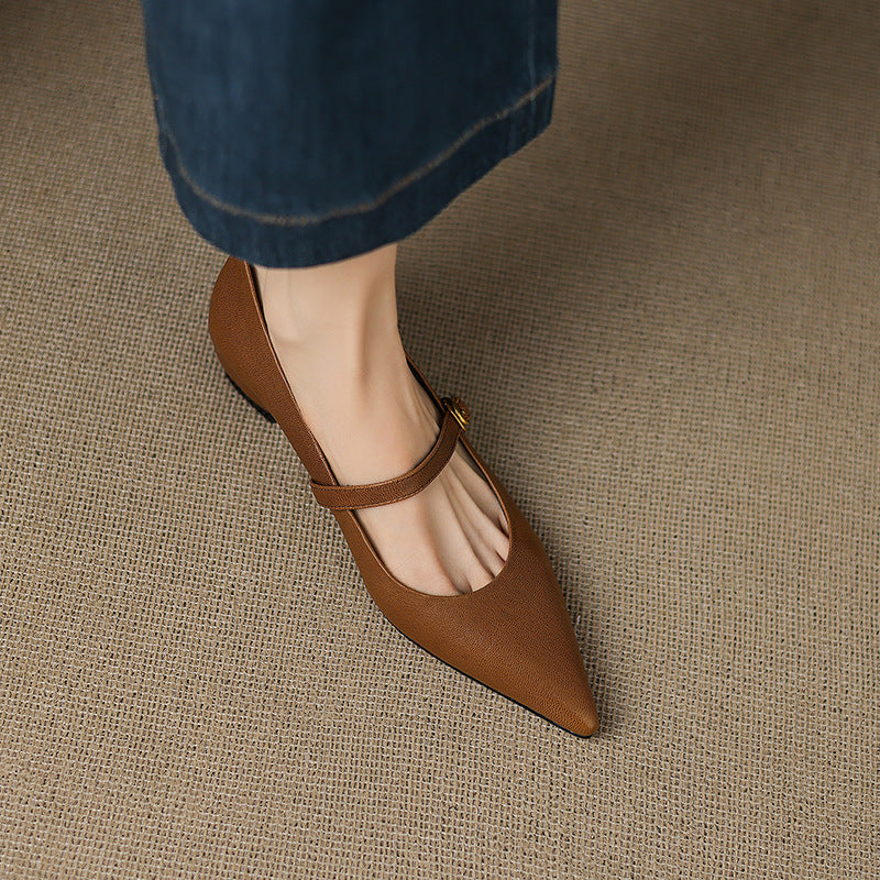 Womens Heels Genuine Leather Classic Fit