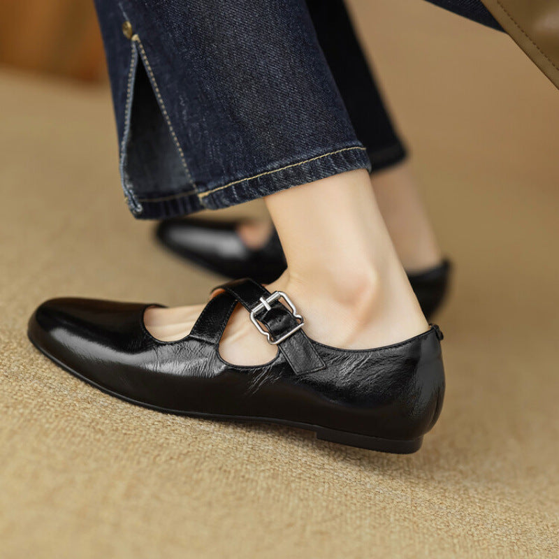 Womens Genuine Leather Shoes Classic Fit