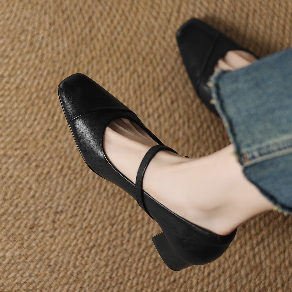Womens Heels Genuine Leather Classic Fit