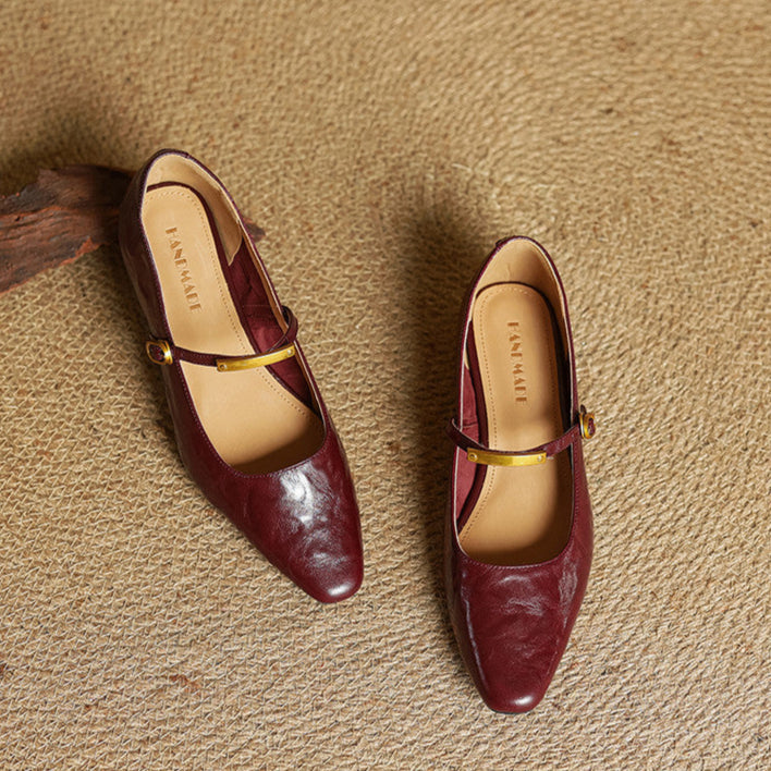 Womens Genuine Leather Pumps Classic Fit