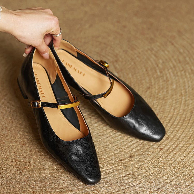 Womens Genuine Leather Pumps Classic Fit