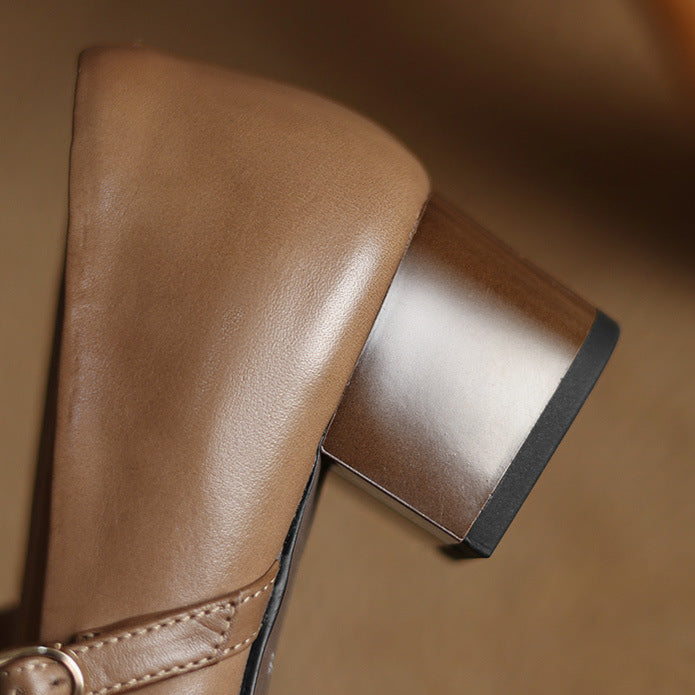 Womens Heels Genuine Leather Classic Fit