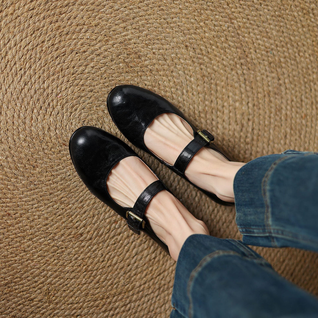Womens Genuine Leather Shoes Classic Fit