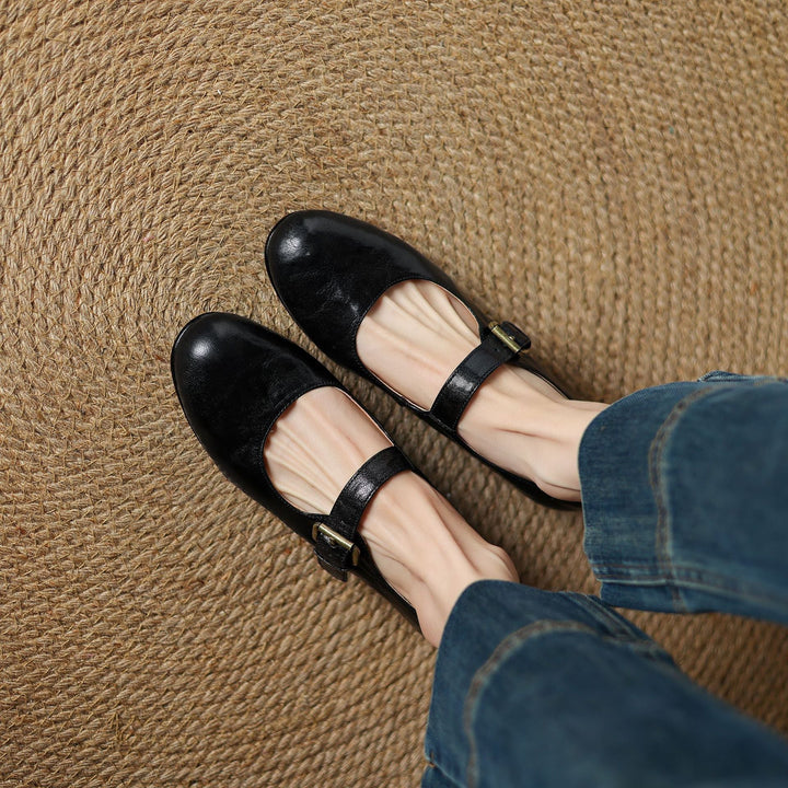 Womens Genuine Leather Shoes Classic Fit