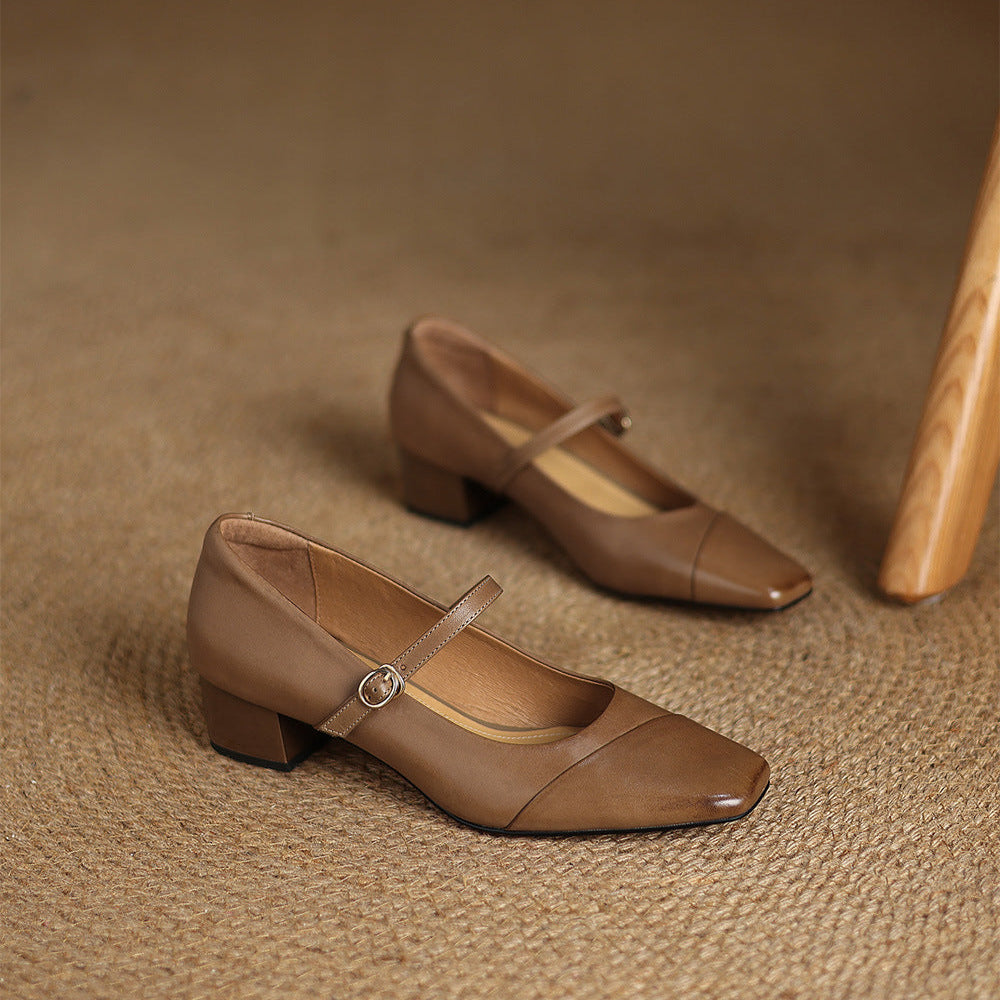 Womens Heels Genuine Leather Classic Fit