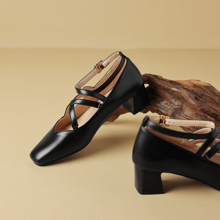 Womens Leather Heels Classic Fit
