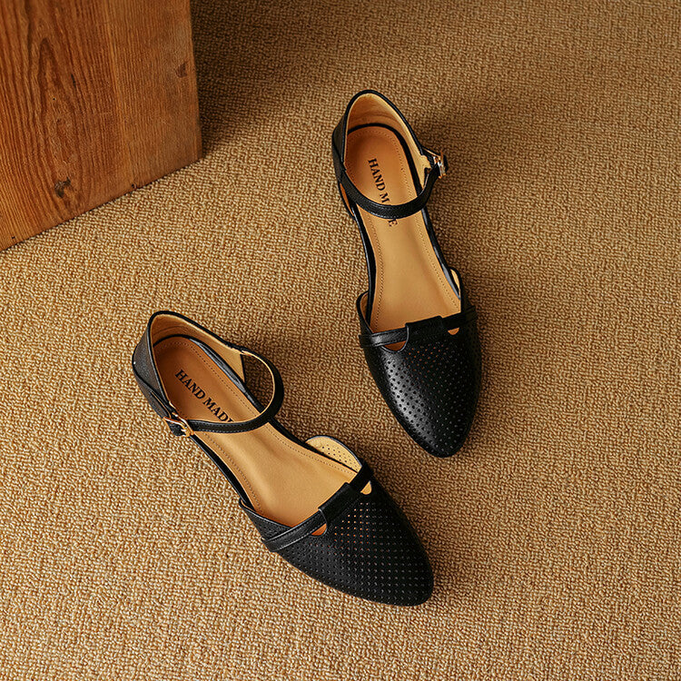 Womens Genuine Leather Heels Classic Fit