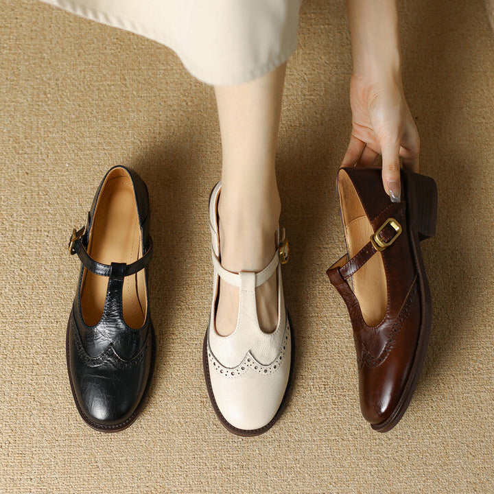 Womens Genuine Leather Shoes Classic Fit