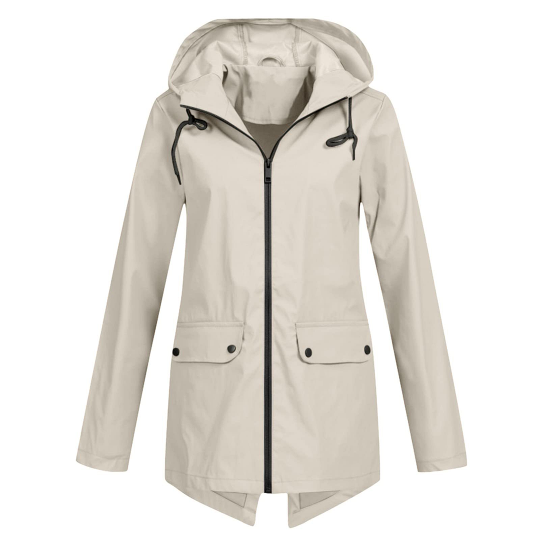 Womens Fleece Hooded Coat Jacket Relaxed Fit