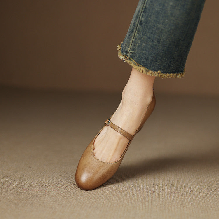Womens Pumps Genuine Leather Classic Fit