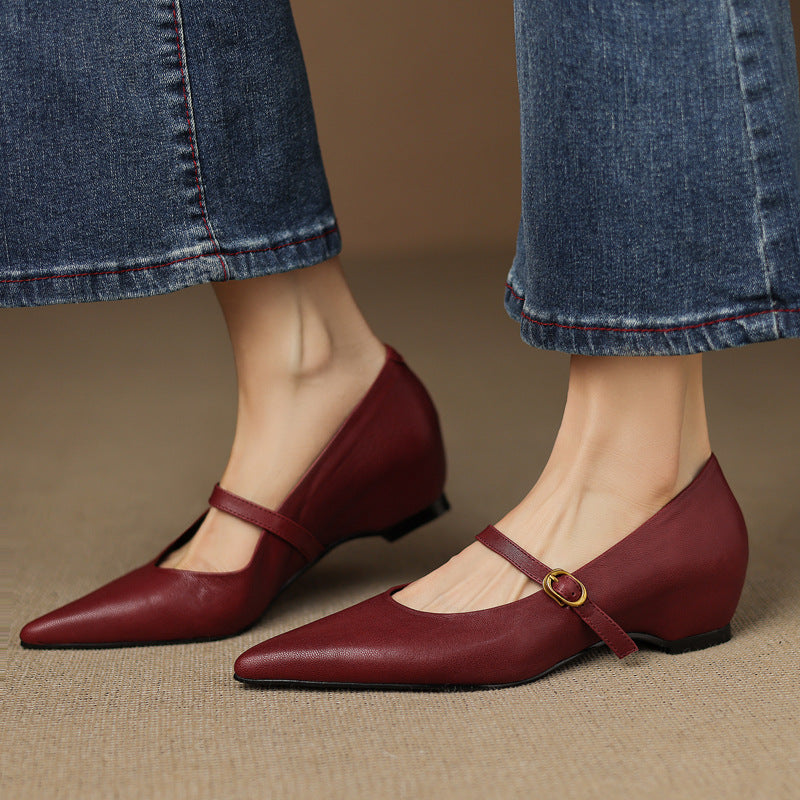 Womens Heels Genuine Leather Classic Fit - BritishMode