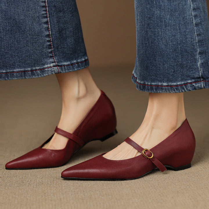 Womens Heels Genuine Leather Classic Fit - BritishMode