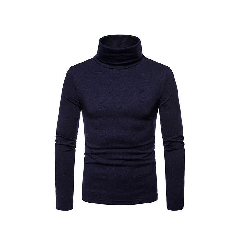 Mens Turtleneck Top Soft Knit Form Fitting