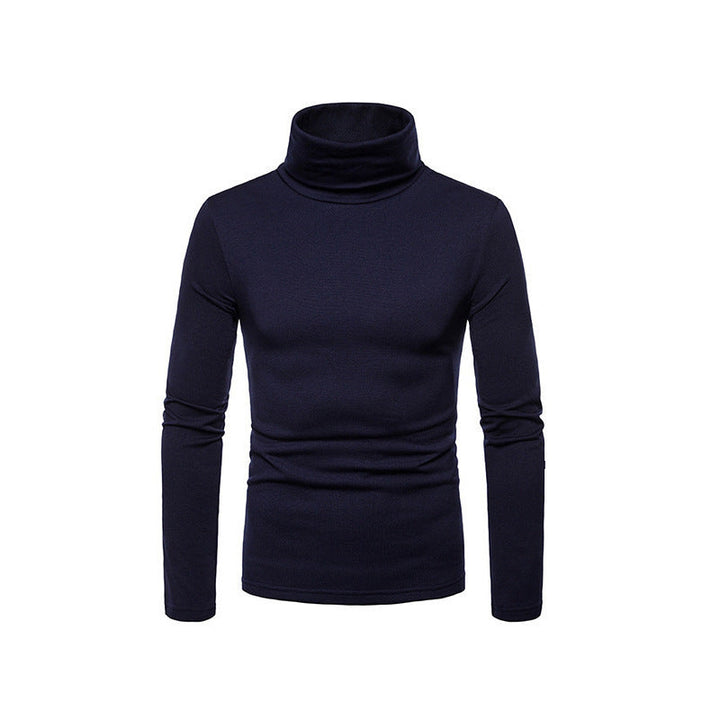 Mens Turtleneck Top Soft Knit Form Fitting