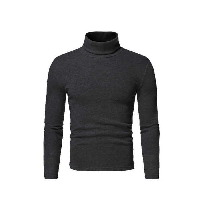 Mens Turtleneck Top Soft Knit Form Fitting