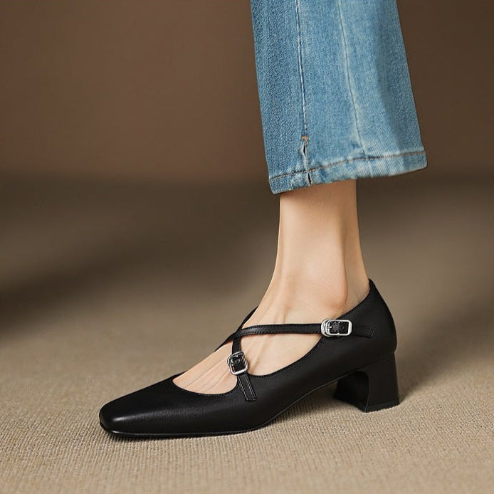Womens Leather Heels Genuine Leather Classic Fit