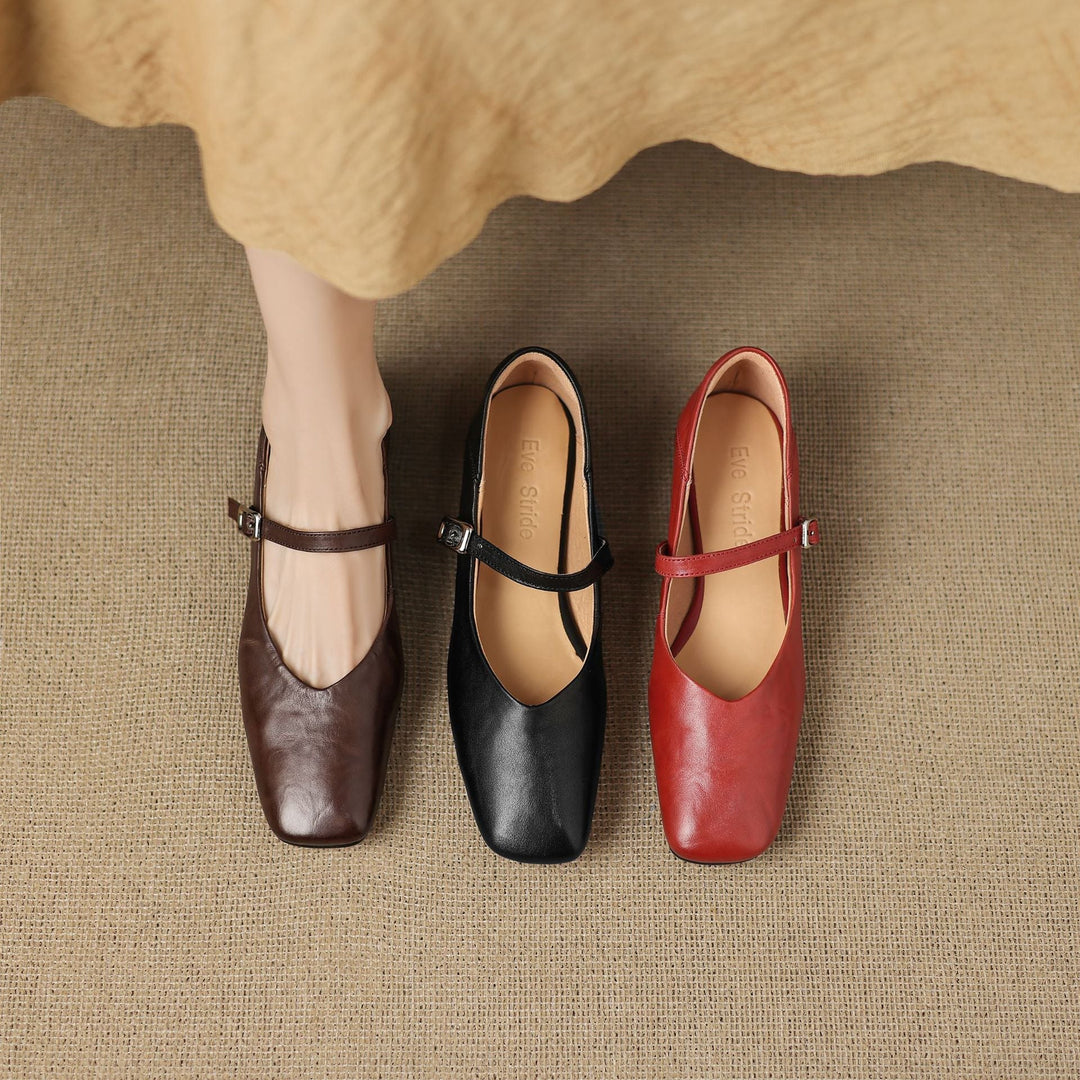 Womens Flats Genuine Leather Slip-On