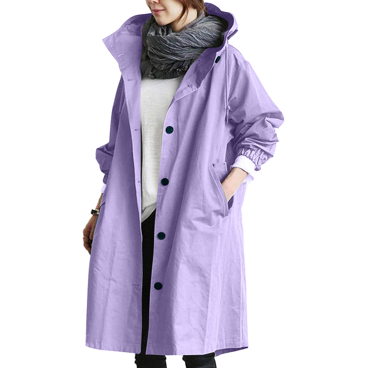 Womens Trench Coat Waterproof Large Hooded