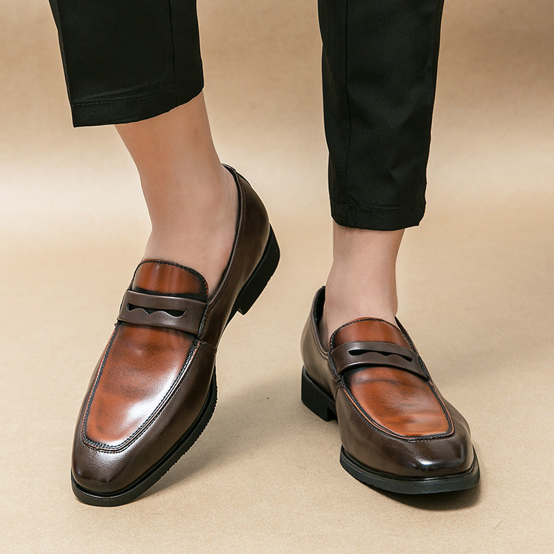 Mens Leather Loafers Slip-On Comfortable