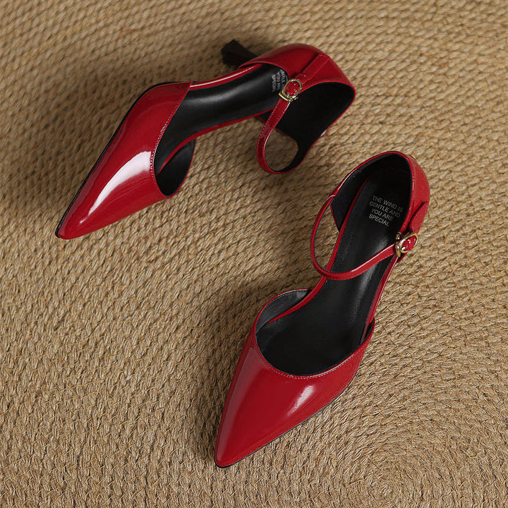 Womens Genuine Leather Heels Classic Fit