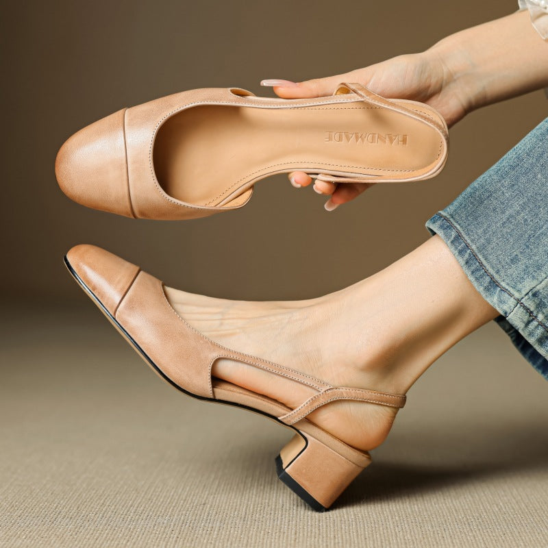Womens Genuine Leather Pumps Classic Fit - BritishMode