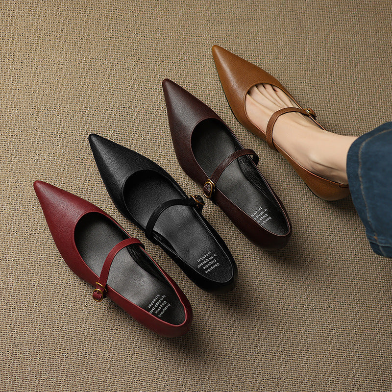 Womens Heels Genuine Leather Classic Fit