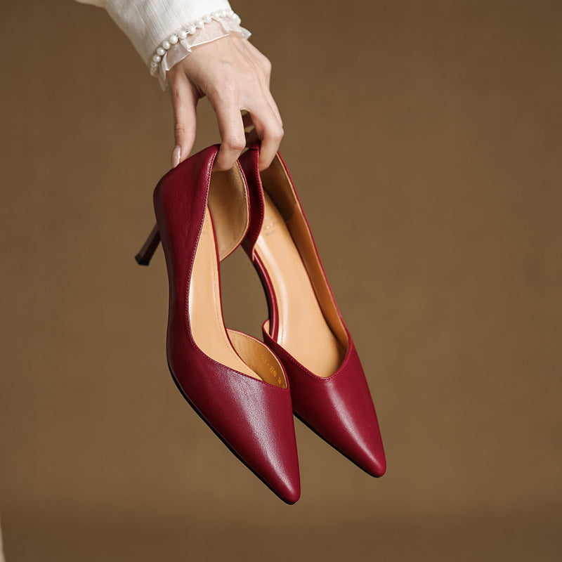 Womens Heels Genuine Leather Classic Fit