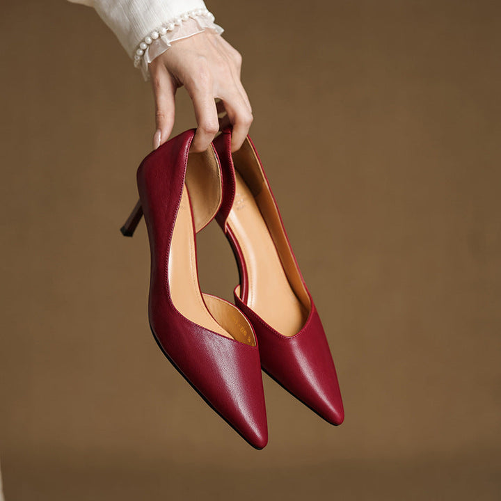 Womens Heels Genuine Leather Classic Fit