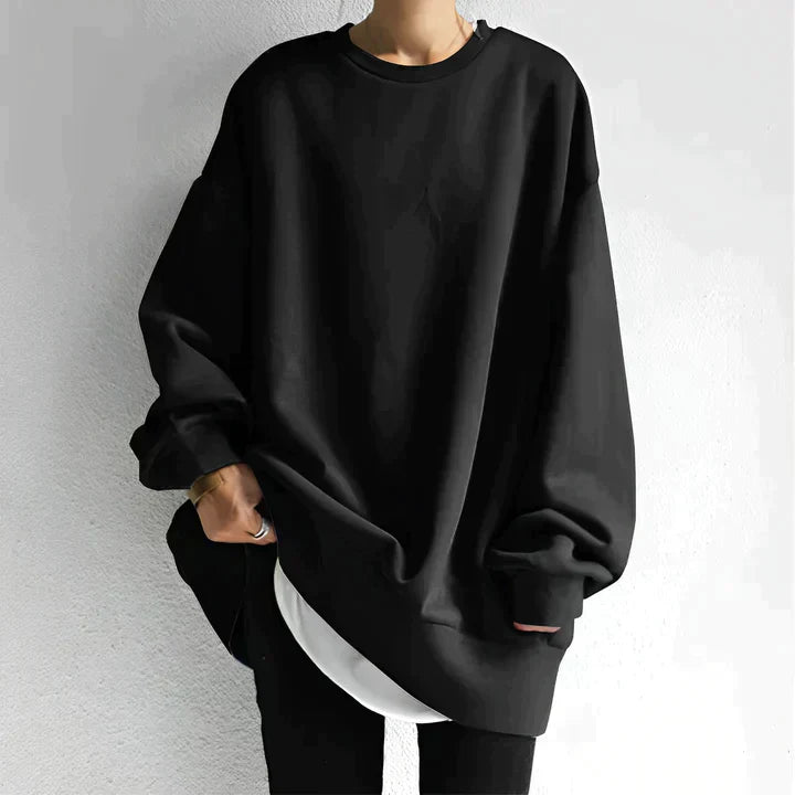 Womens Long Sweater Relaxed Fit Knit - BritishMode