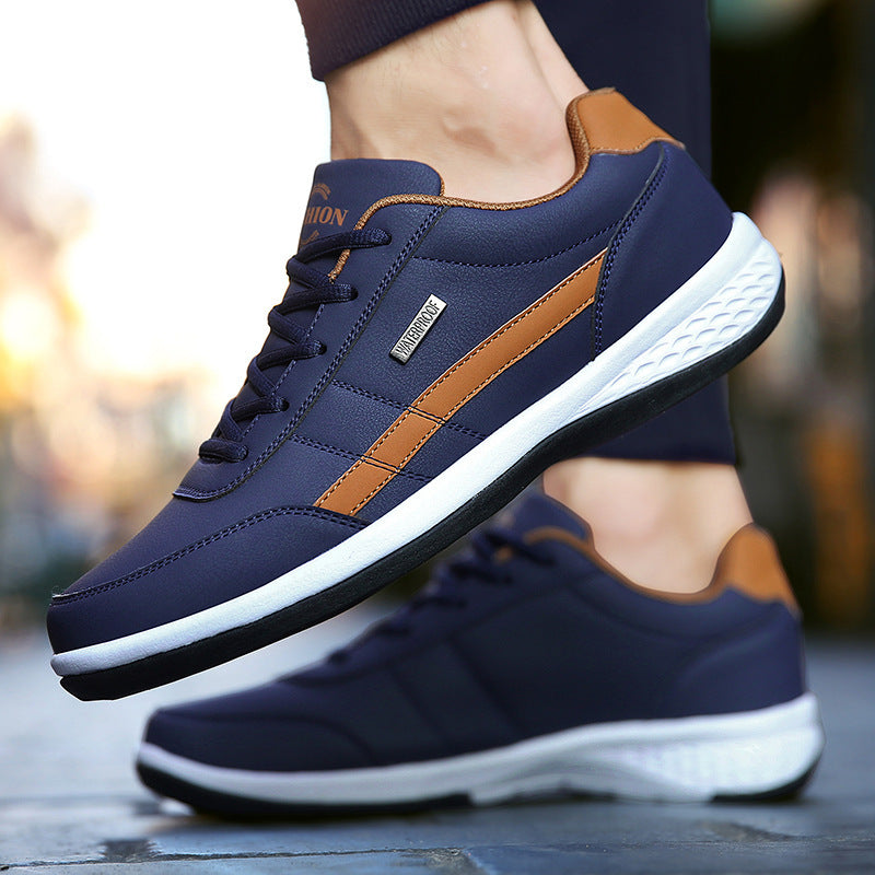Mens Casual Sneakers Lace-Up Cushioned Grip Sole - BritishMode