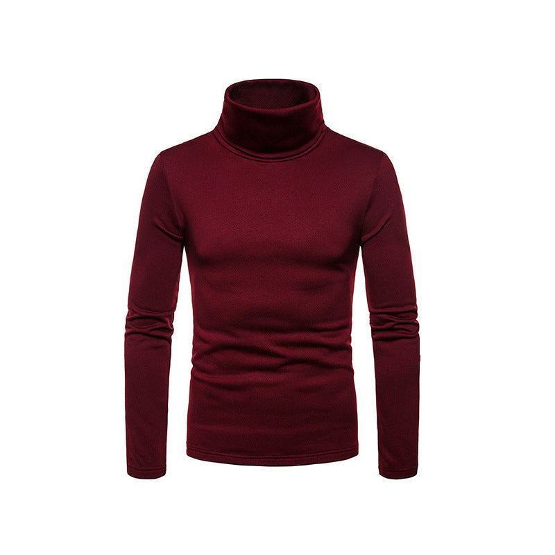 Mens Turtleneck Top Soft Knit Form Fitting