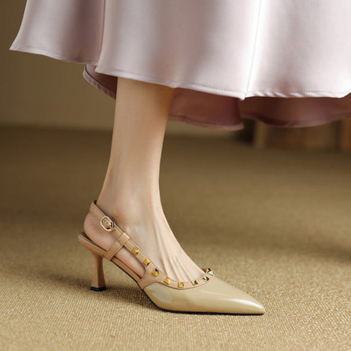 Womens Leather Heels Genuine Material Classic Fit