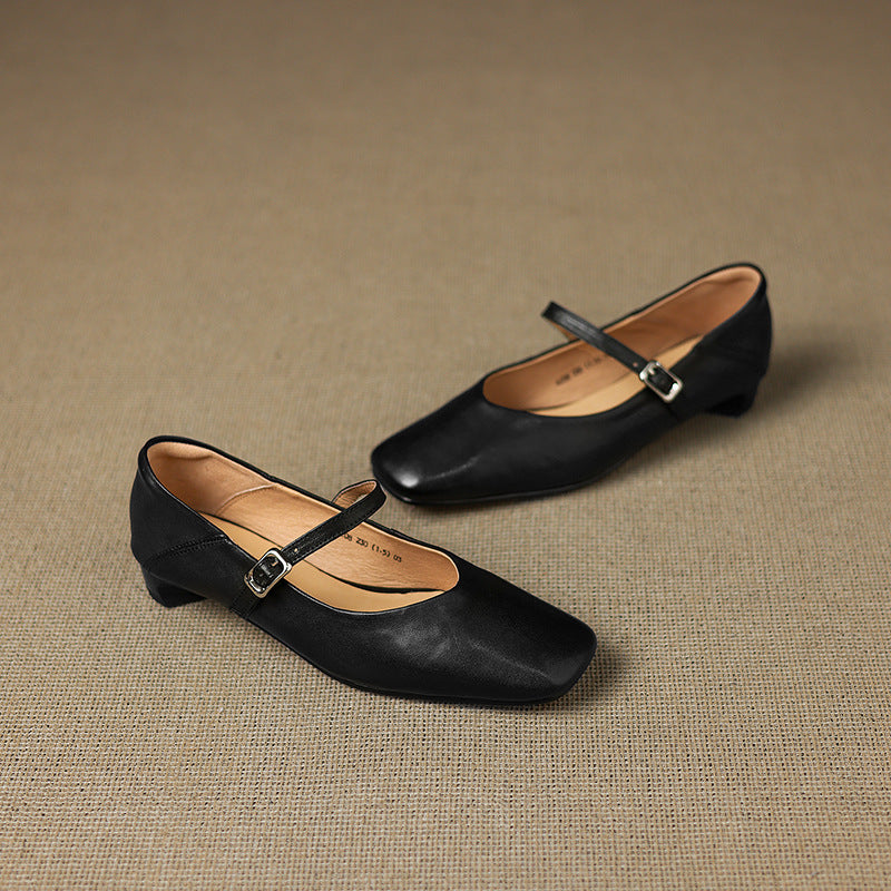 Womens Flats Genuine Leather Slip-On