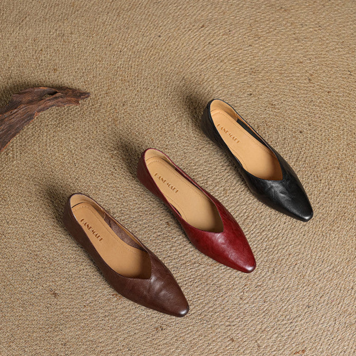 Womens Genuine Leather Mules Slip-On Comfortable