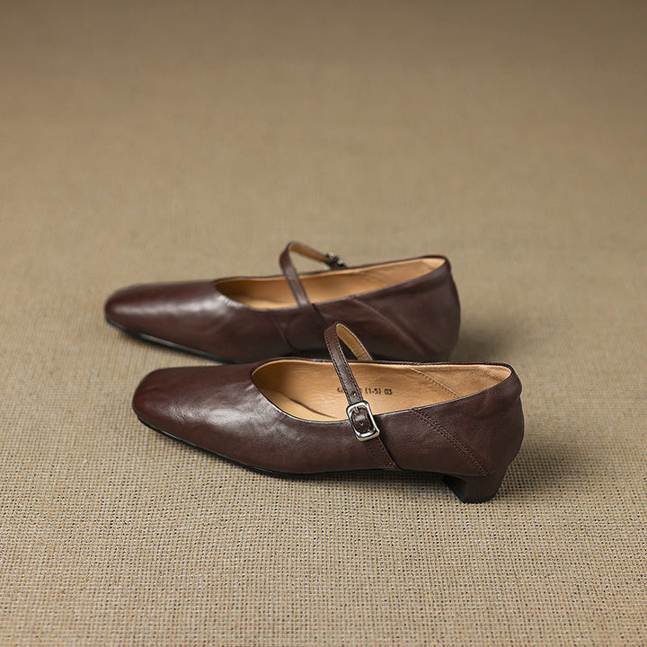 Womens Flats Genuine Leather Slip-On