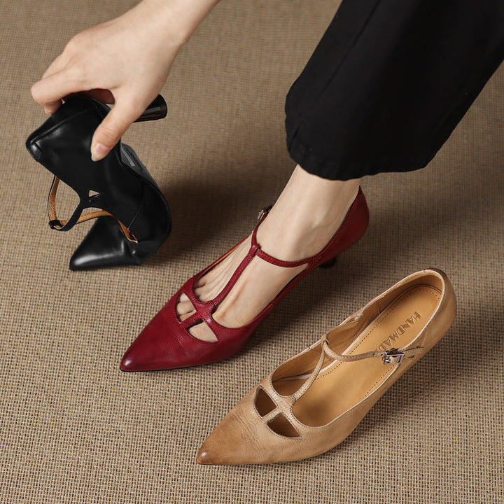 Womens Pumps Genuine Leather Classic Fit