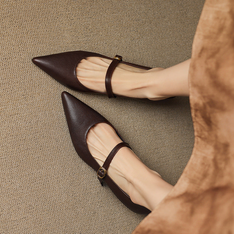 Womens Heels Genuine Leather Classic Fit