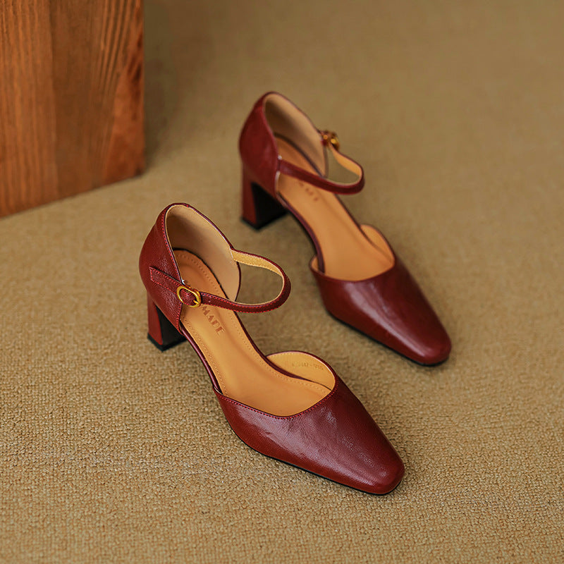 Womens Heels Genuine Leather Classic Fit