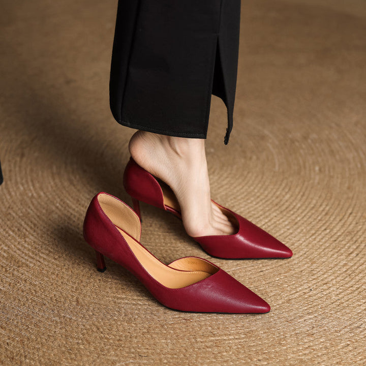 Womens Heels Genuine Leather Classic Fit - BritishMode