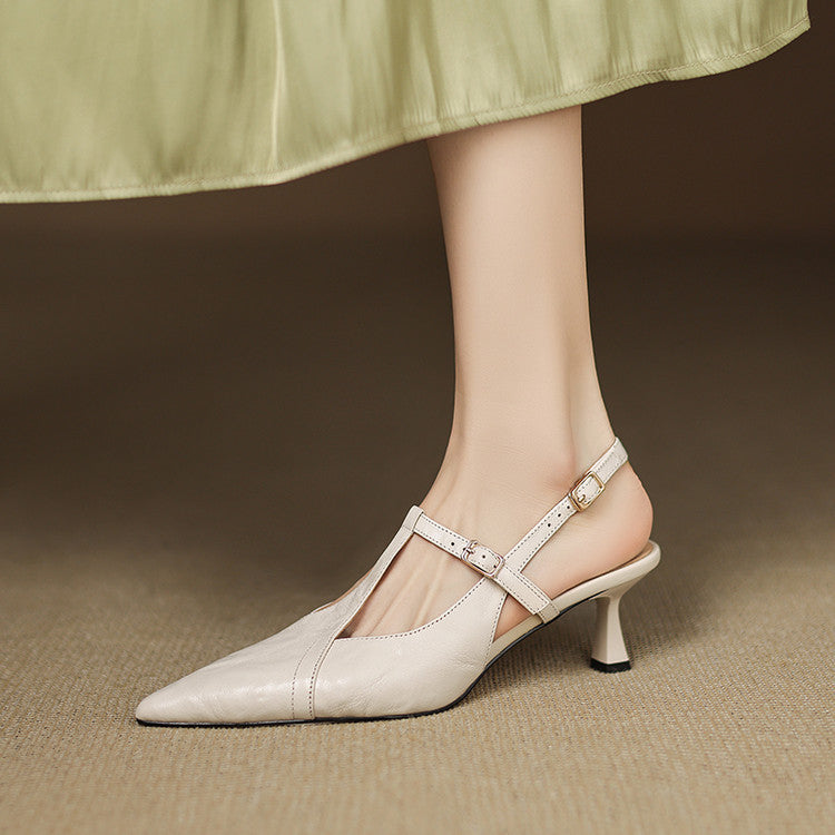 Womens Heels Genuine Leather Classic Fit