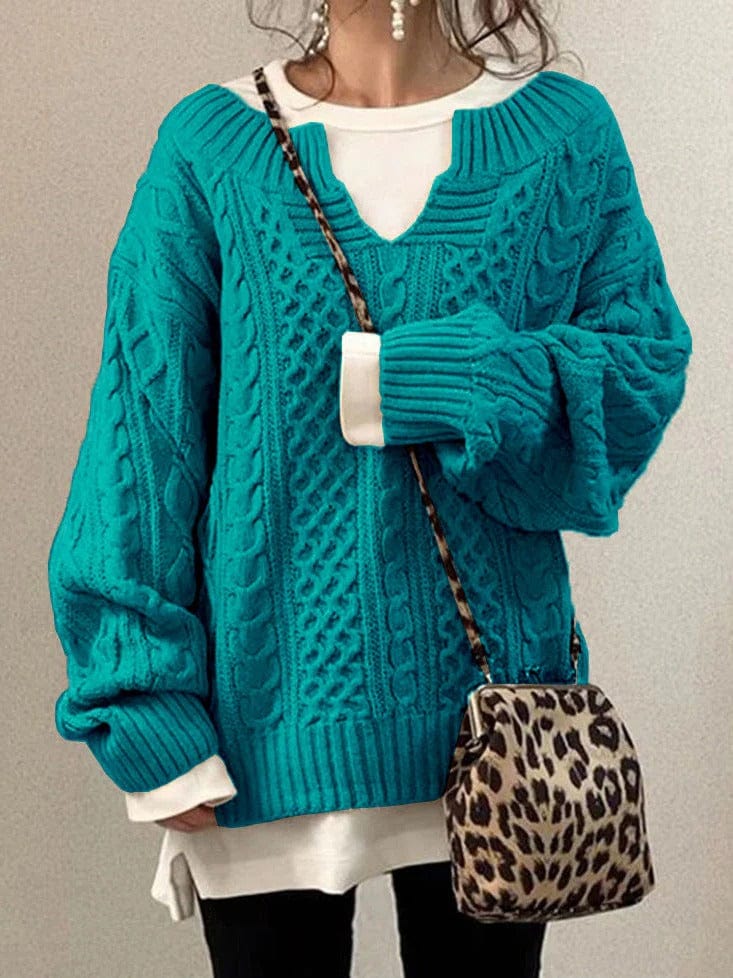 Womens Oversized Knit Sweater Cozy Fit