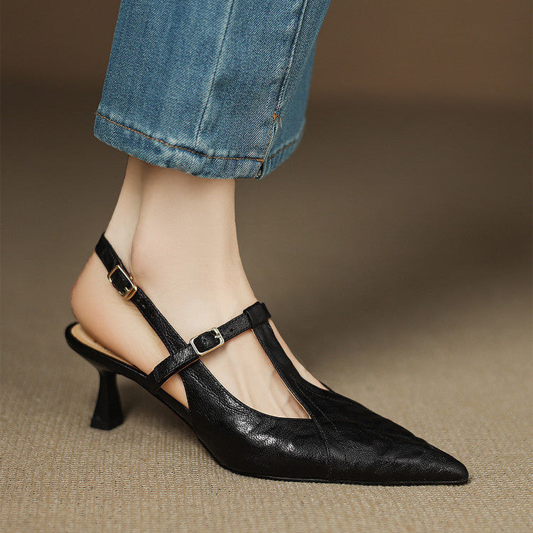 Womens Heels Genuine Leather Classic Fit