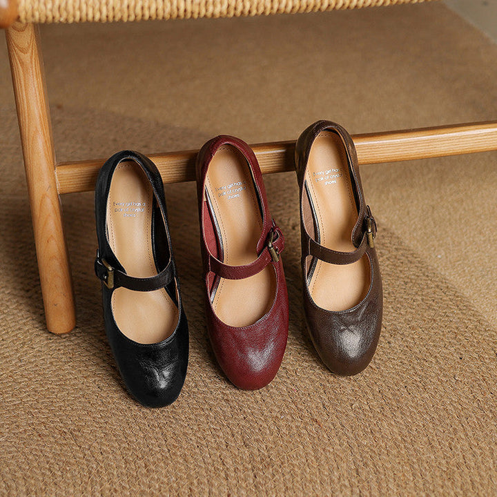Womens Genuine Leather Shoes Classic Fit